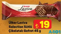 ÜLKER LAVİVA SELECTİON SÜTLÜ ÇİKOLATALI GOFRET 45 G